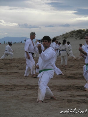 Une journée de stage KARATE SHOTOKAÏ à SERIGNAN-PLAGE (2007)